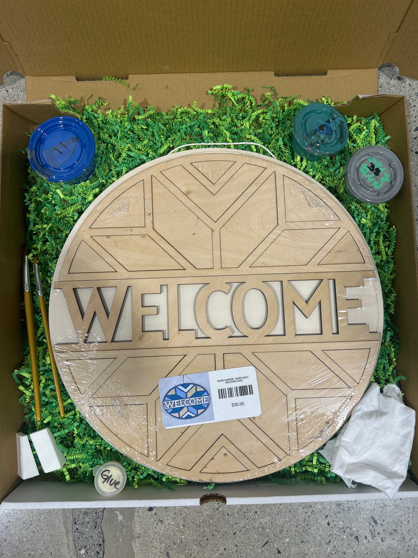Door Hanger - Barn Quilt - Welcome Sign Kit