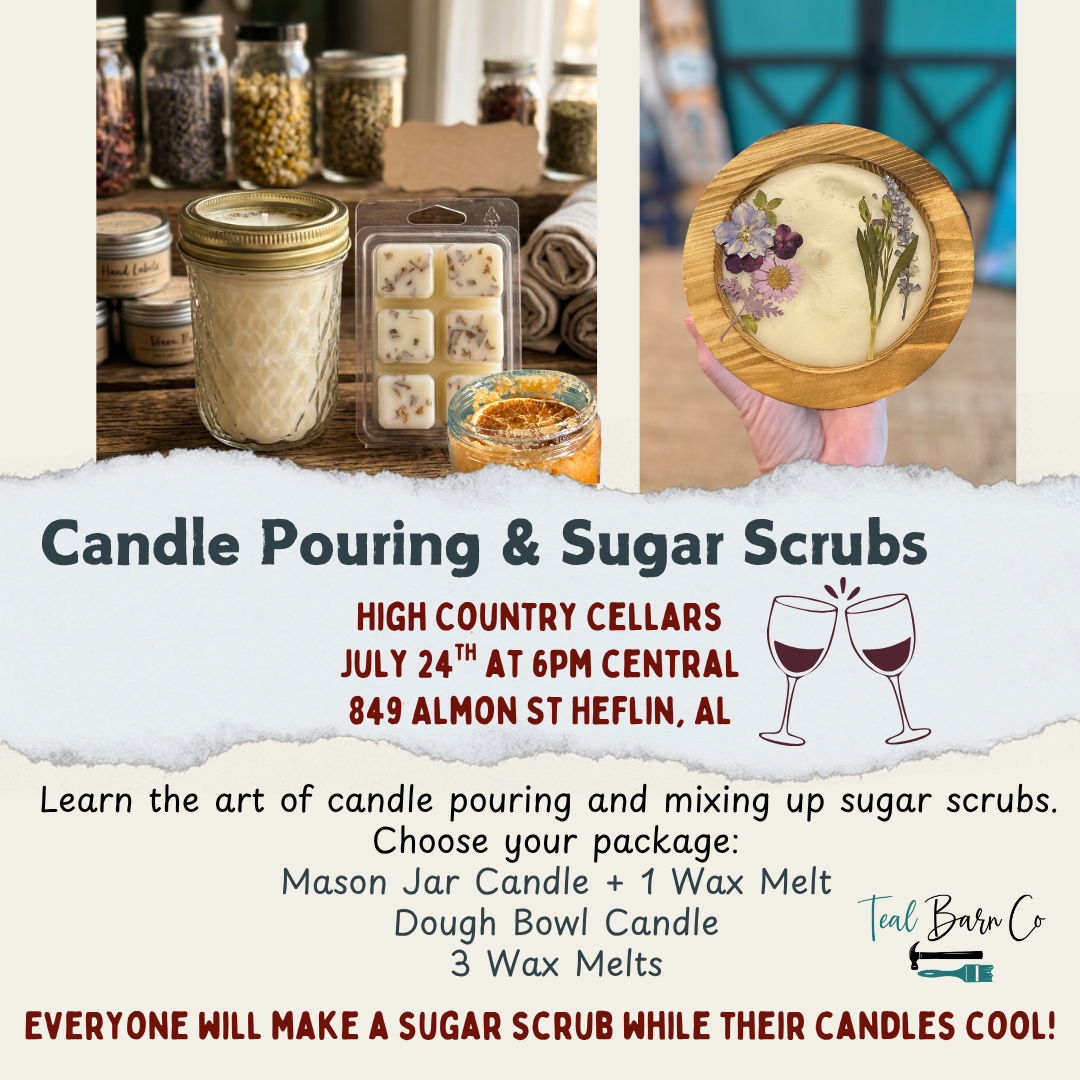 Candle Pouring and Sugar Scrubs at High Country Cellars
