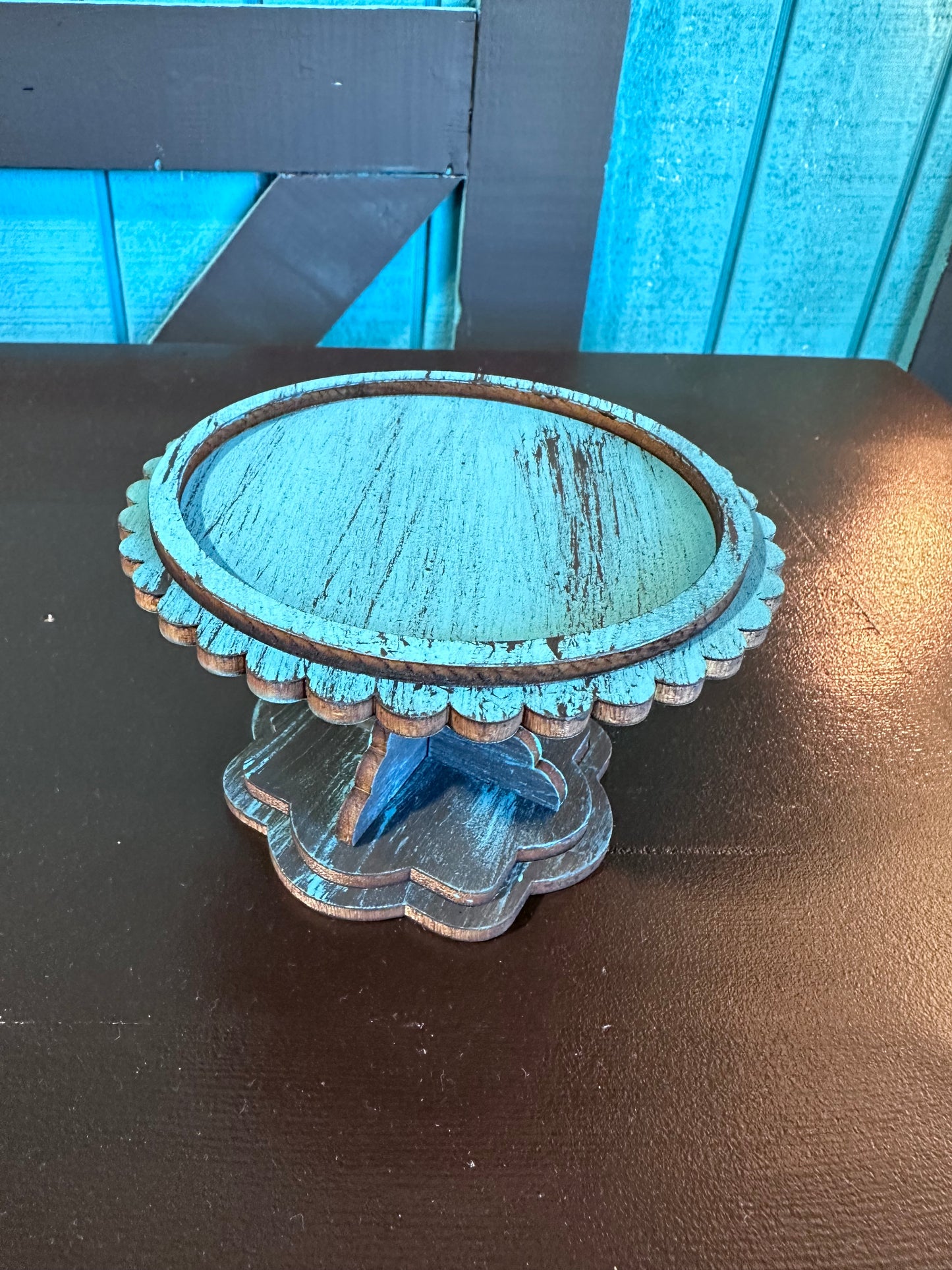 Decorative table piece; candle pedestal.