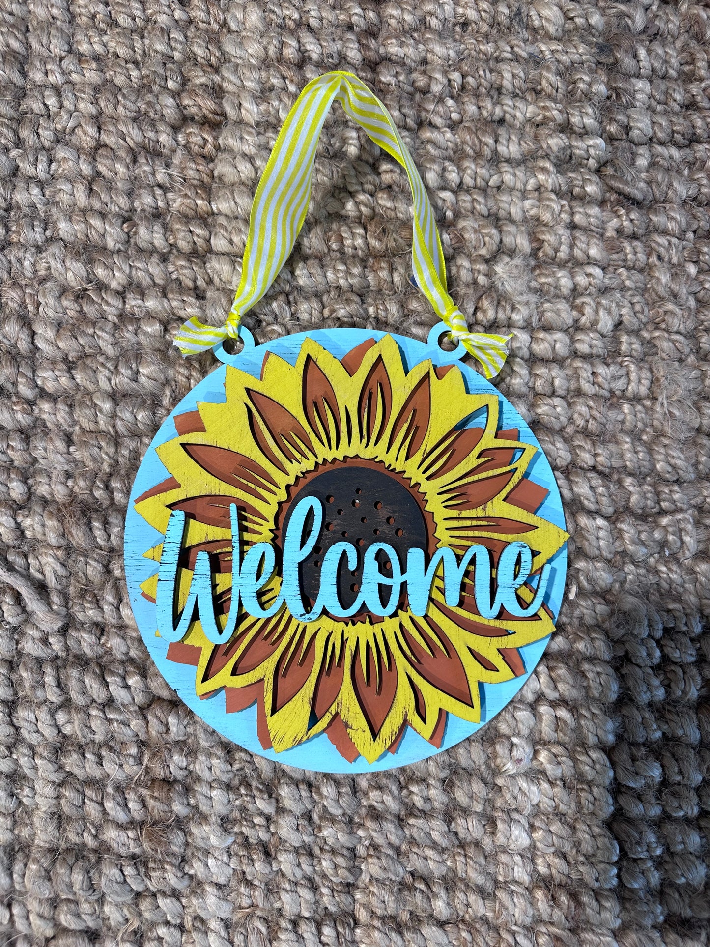 Door Hanger - Sunflower Welcome Sign