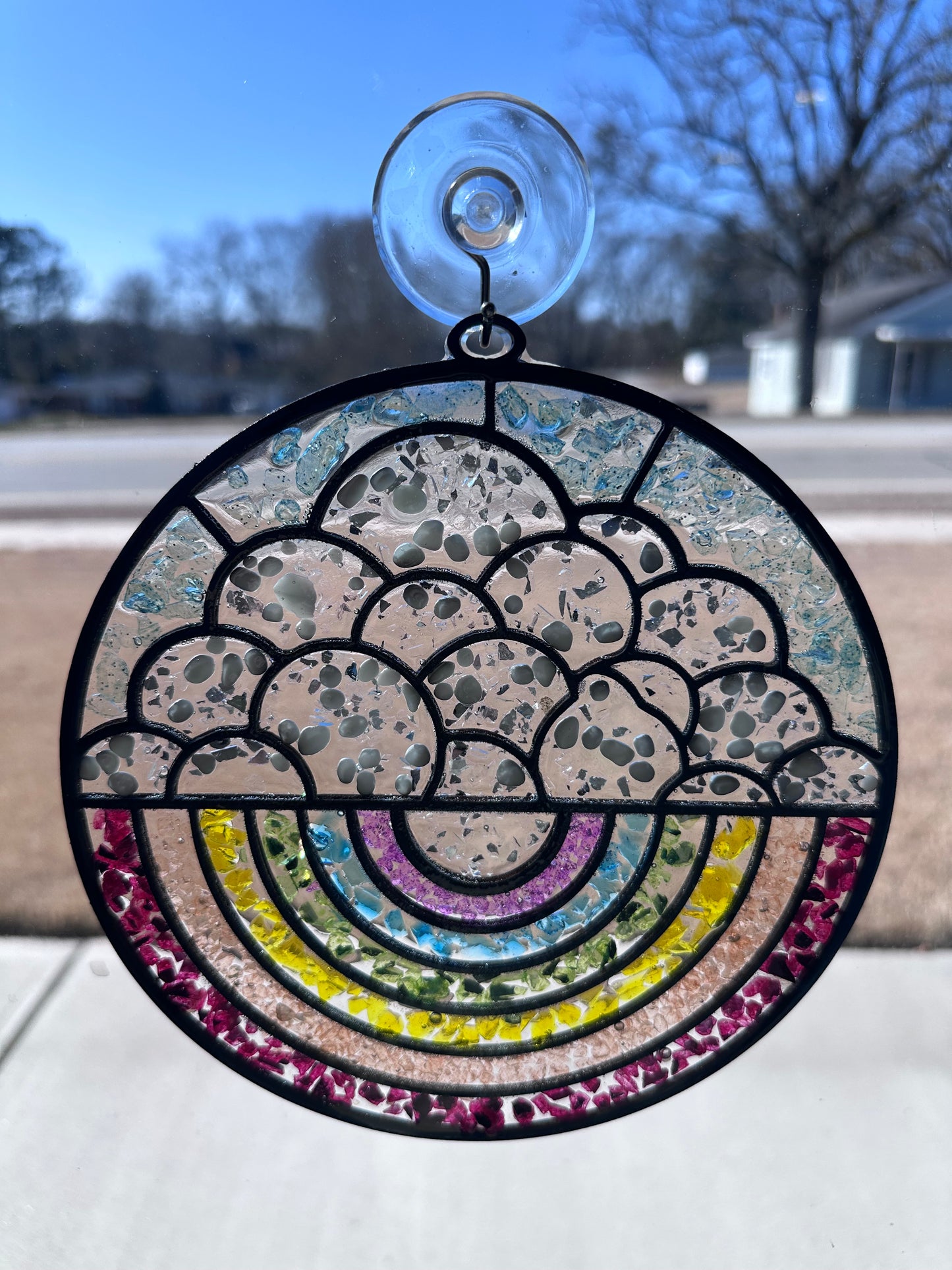 Rainbow and Clouds Suncatcher