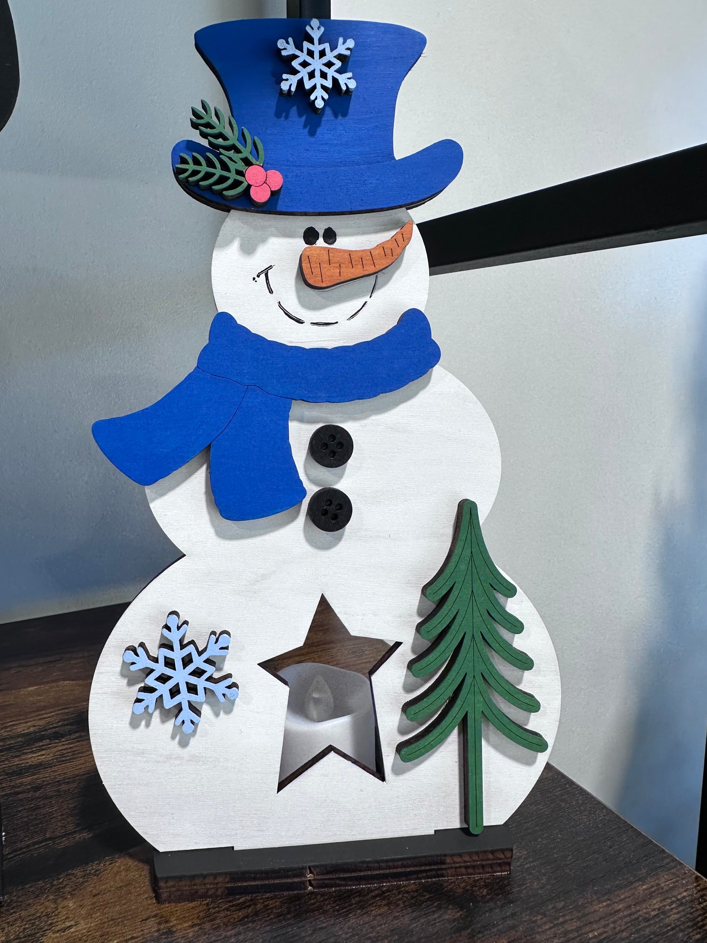 Snowman Votive Candle Holder