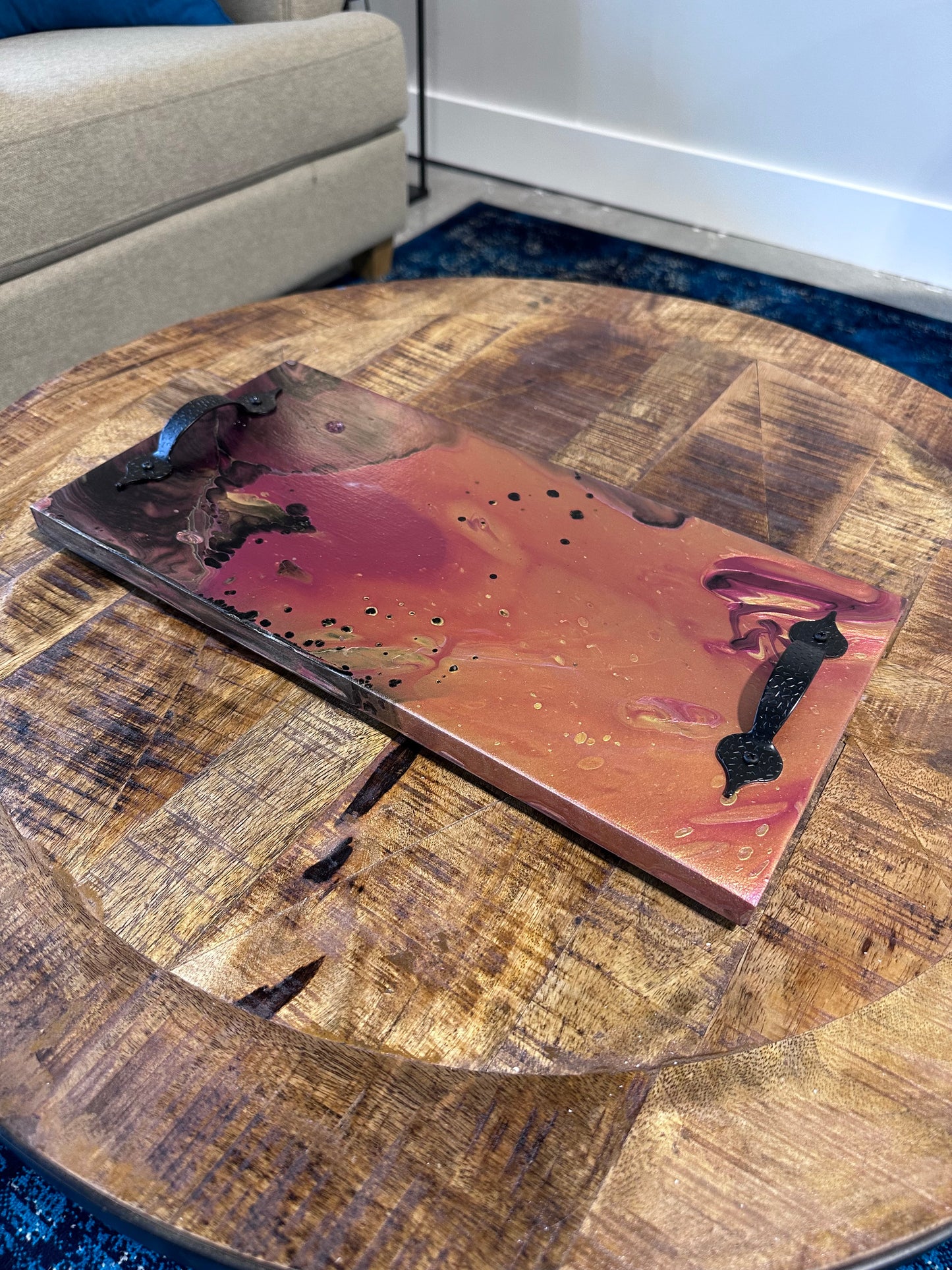 Marble Tray - Paint Pouring Session