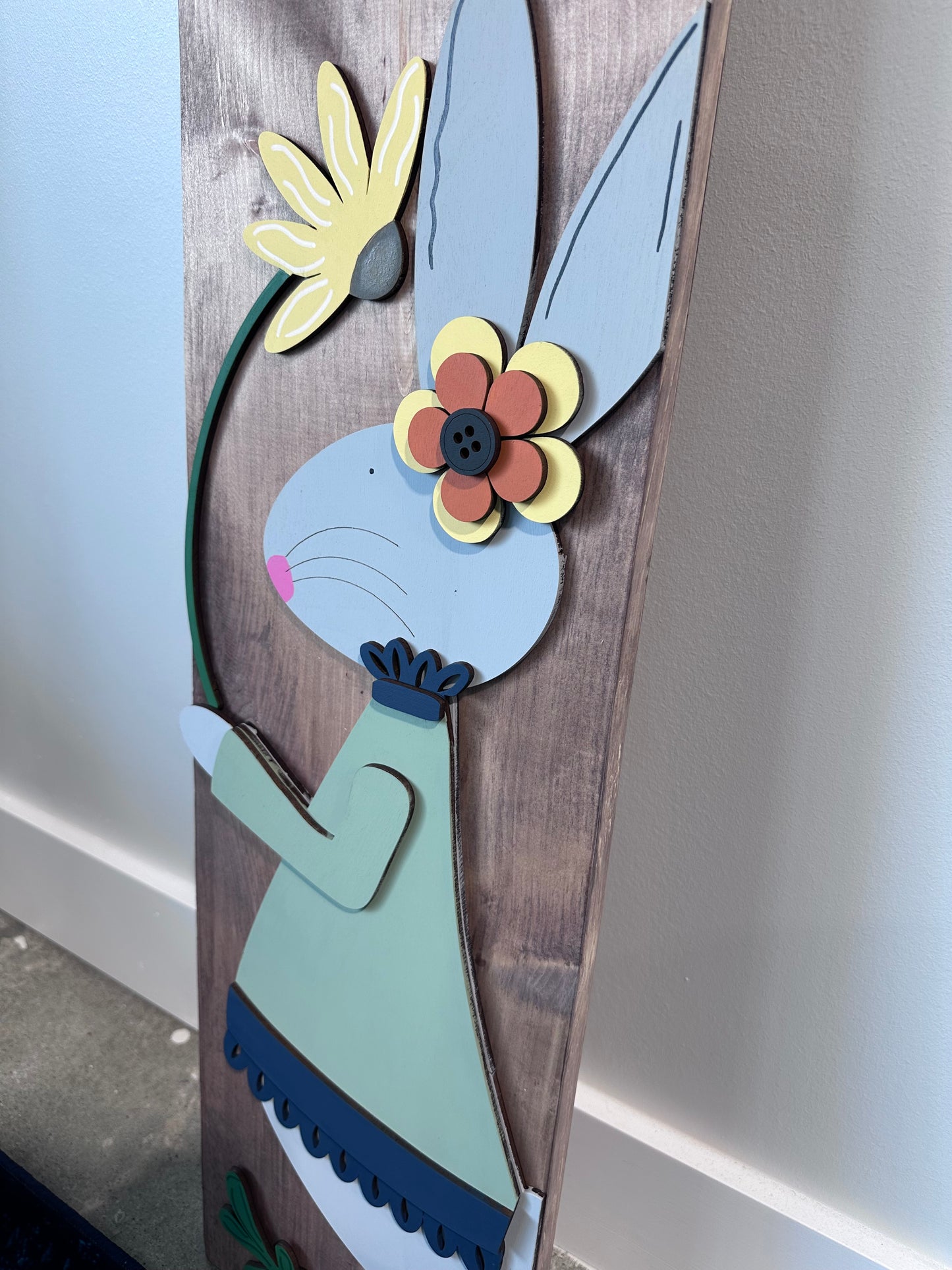 Porch Leaner - Hello Spring with Bunny