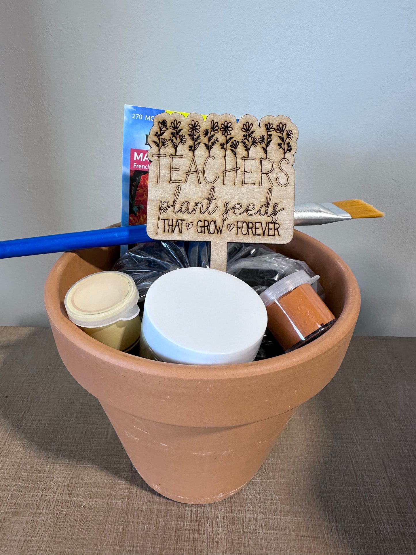 Teacher Gift Kit - Paint a Flower Pot