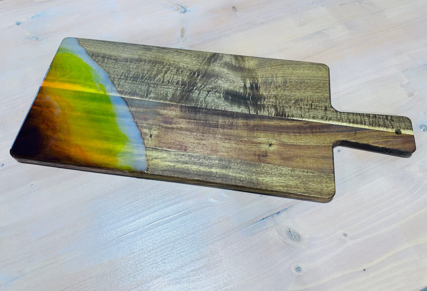 Charcuterie Board with Resin Art Finish