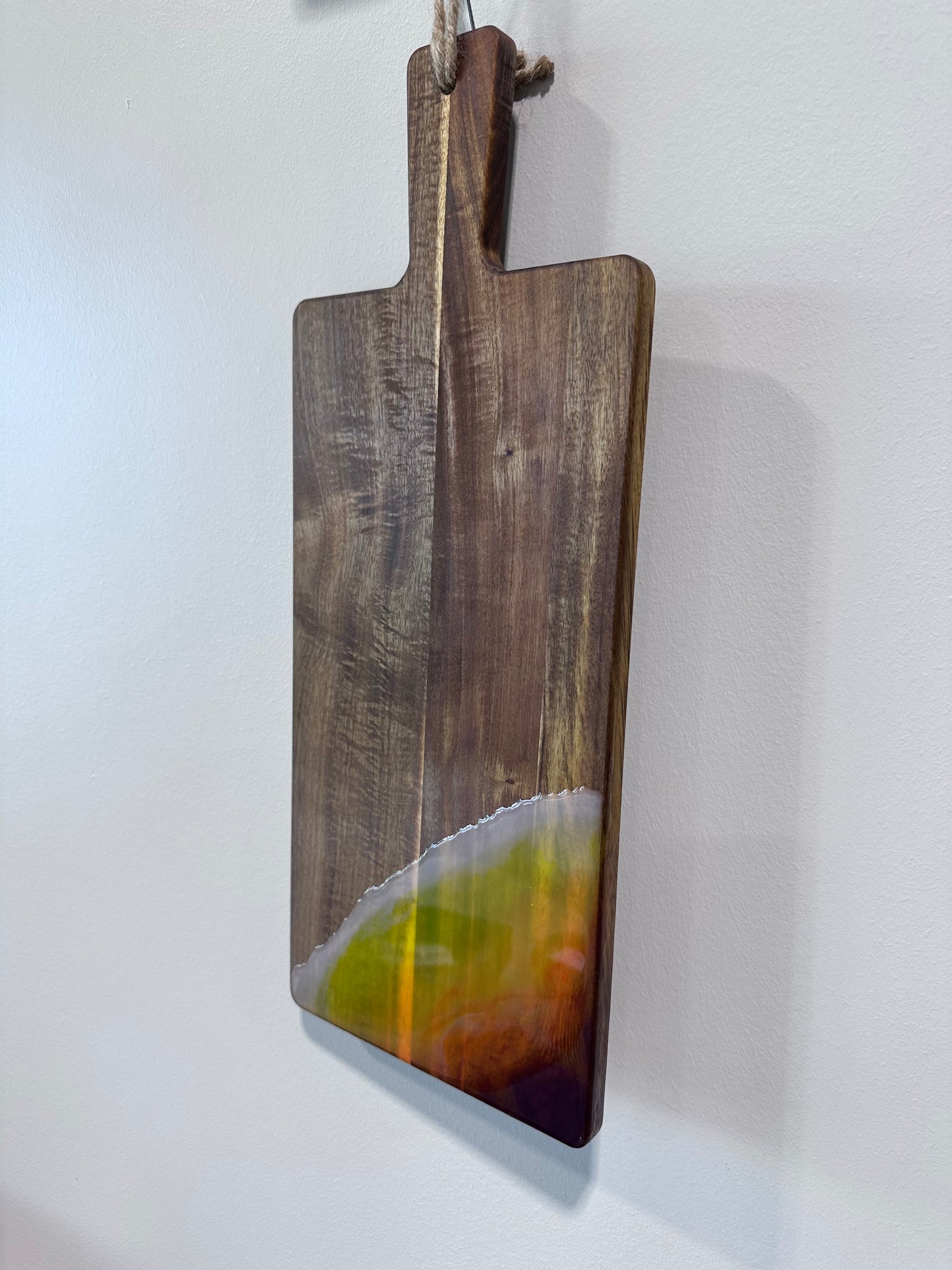 Charcuterie Board with Resin Art Finish