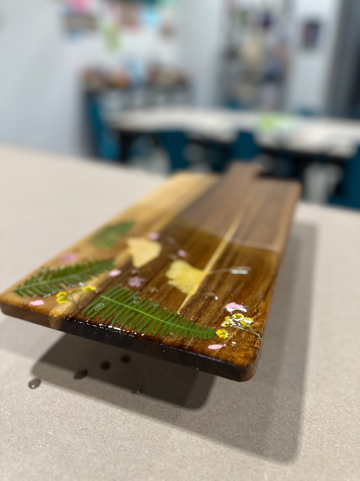 Charcuterie Board with Resin Art Finish