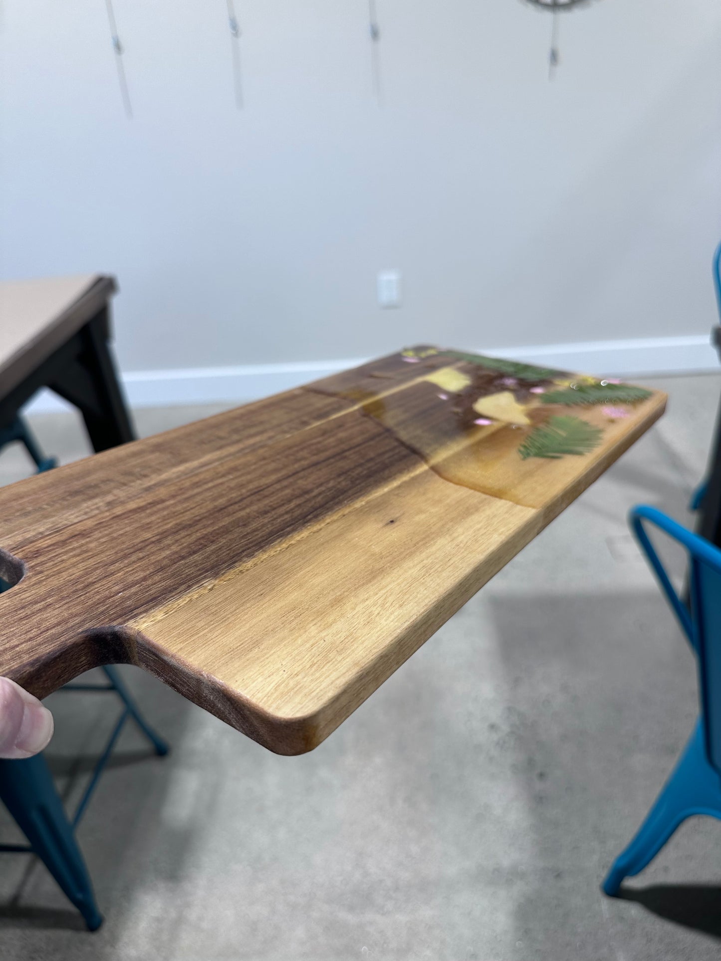 Charcuterie Board with Resin Art Finish