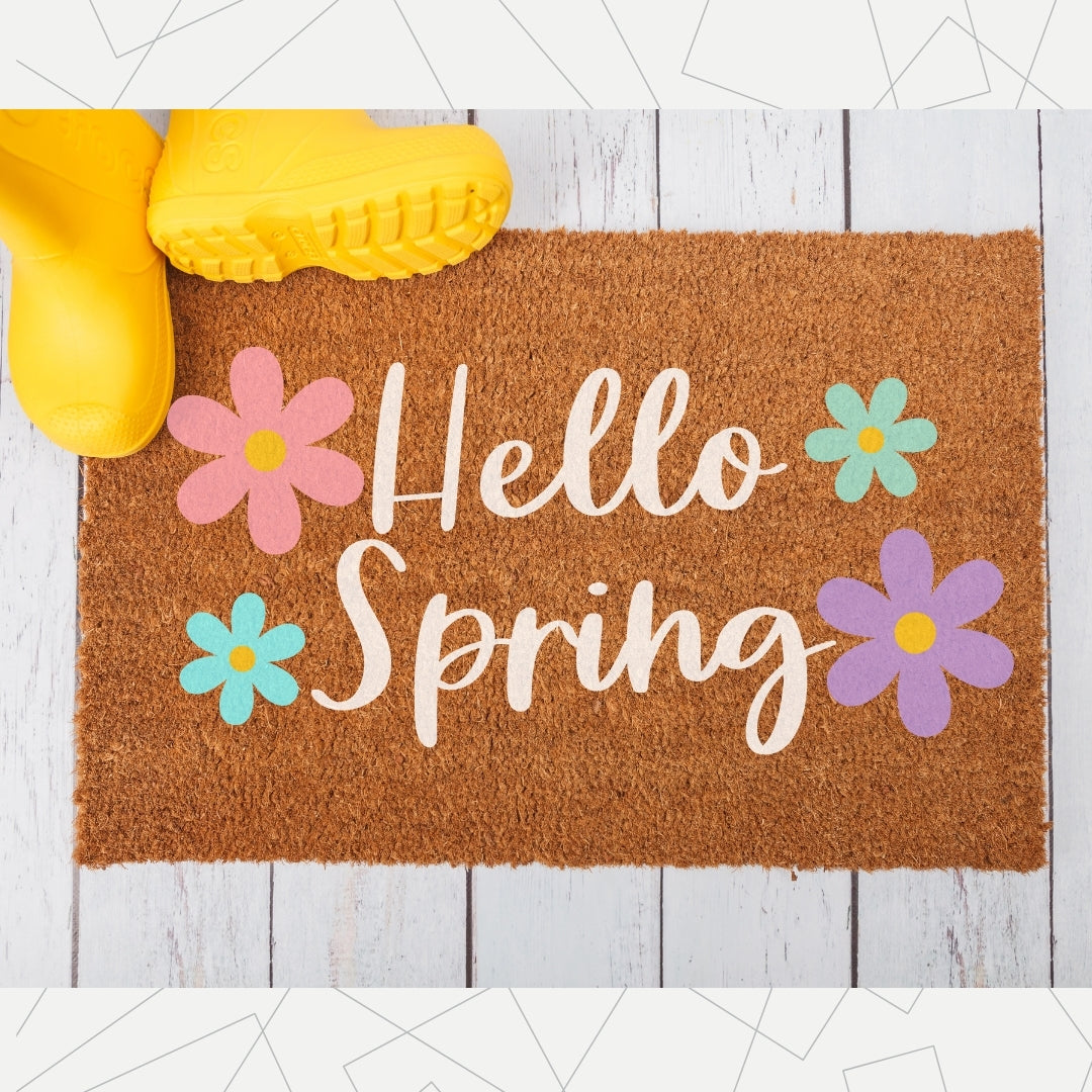 Door Mat - Hello Spring Floral