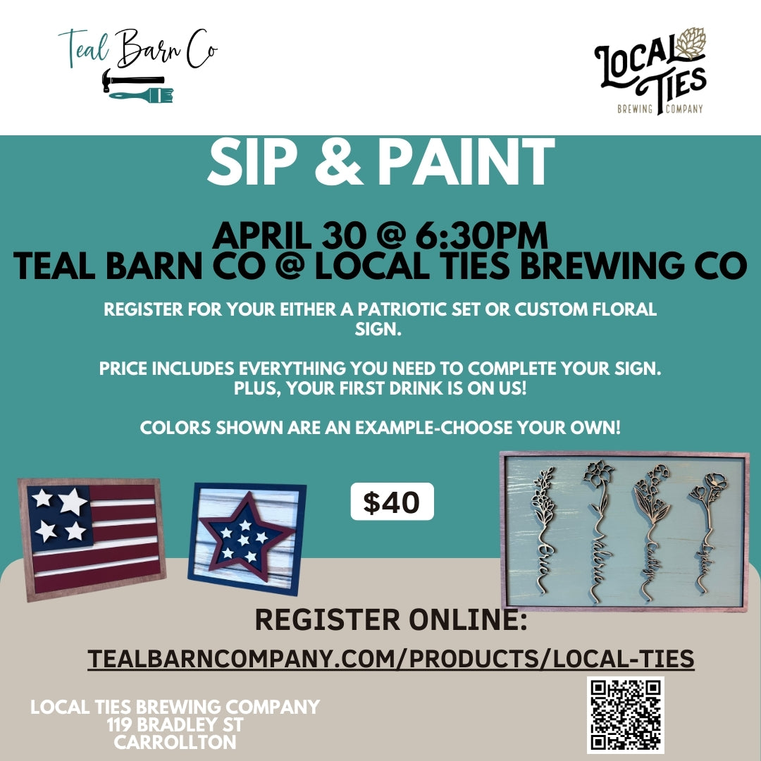 Local Ties - April 30th - 6:30PM