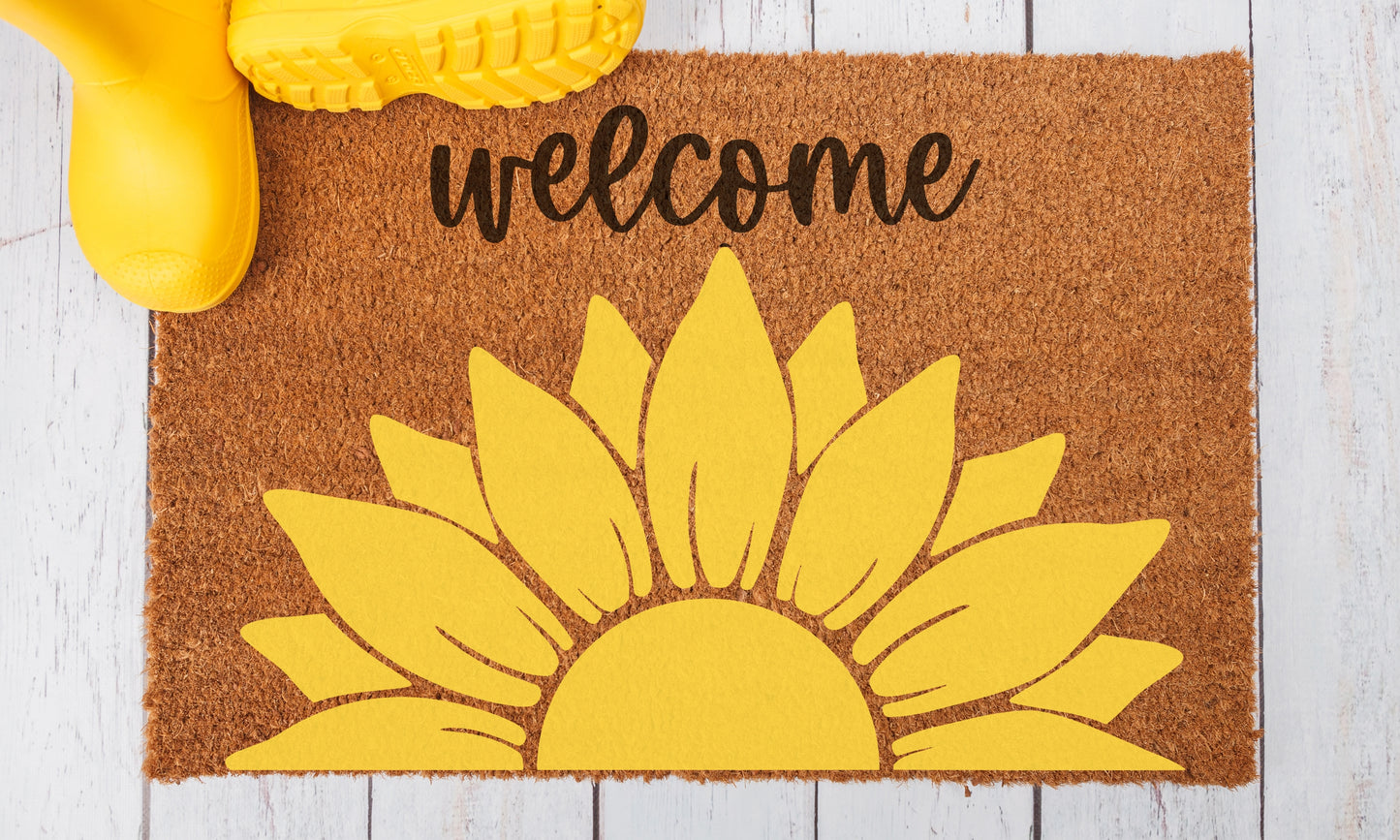 Sunflower Welcome Mat