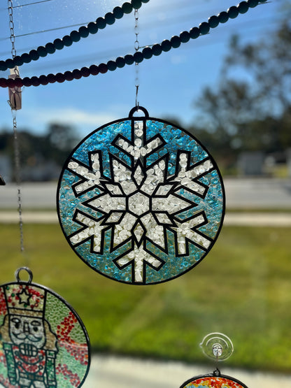 Snowflake Kit, Crushed Glass Art, DIY Kit