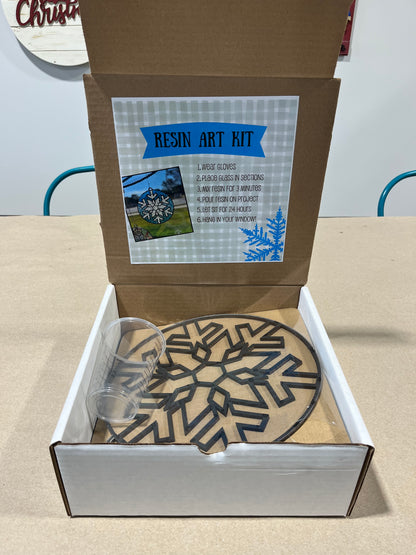 Snowflake Kit, Crushed Glass Art, DIY Kit