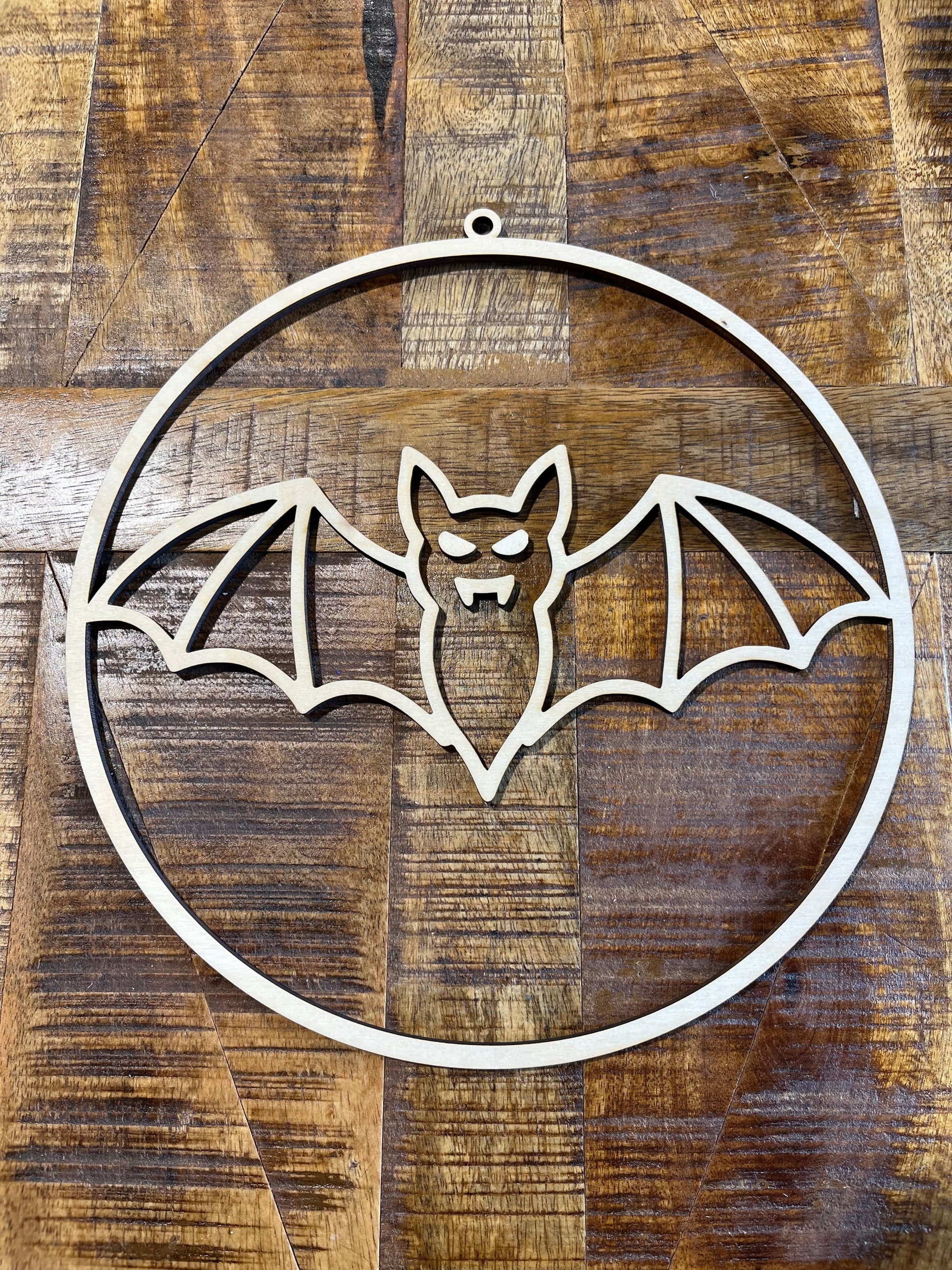 Laser Cut Bat Halloween Suncatcher Blank. Birch material, high quality.