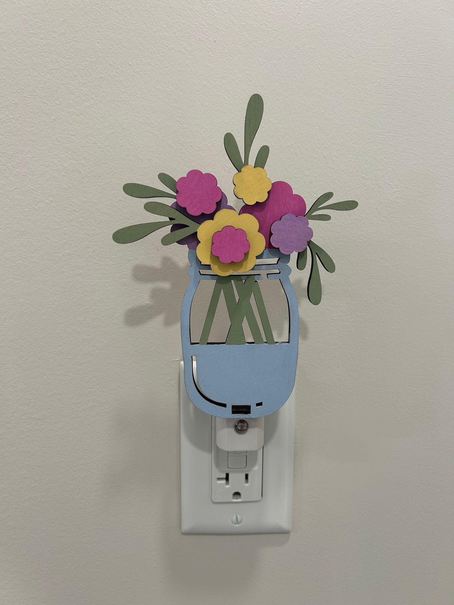 Flower Pot Wall Plug-in Nightlight