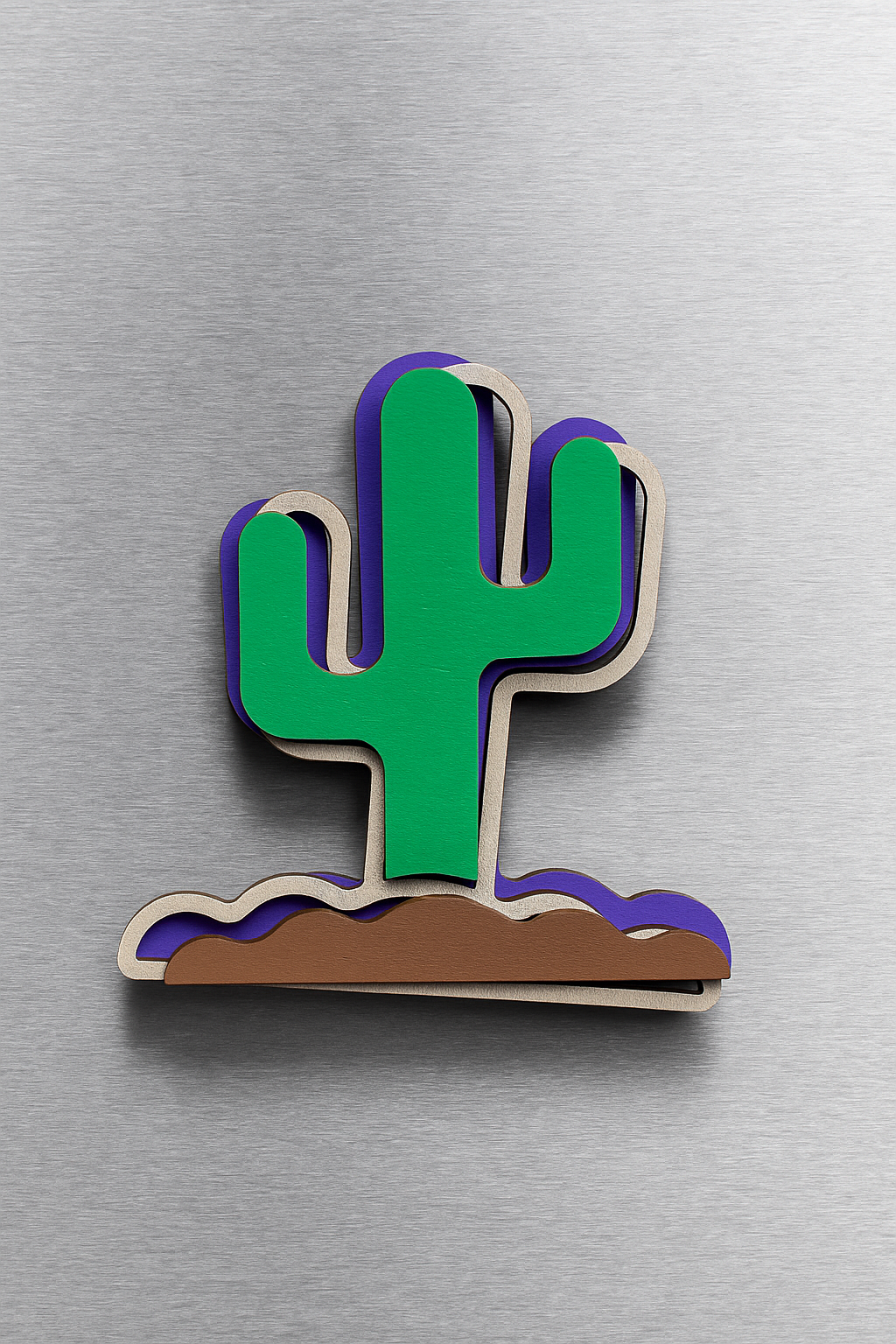 3D Cactus Magnet