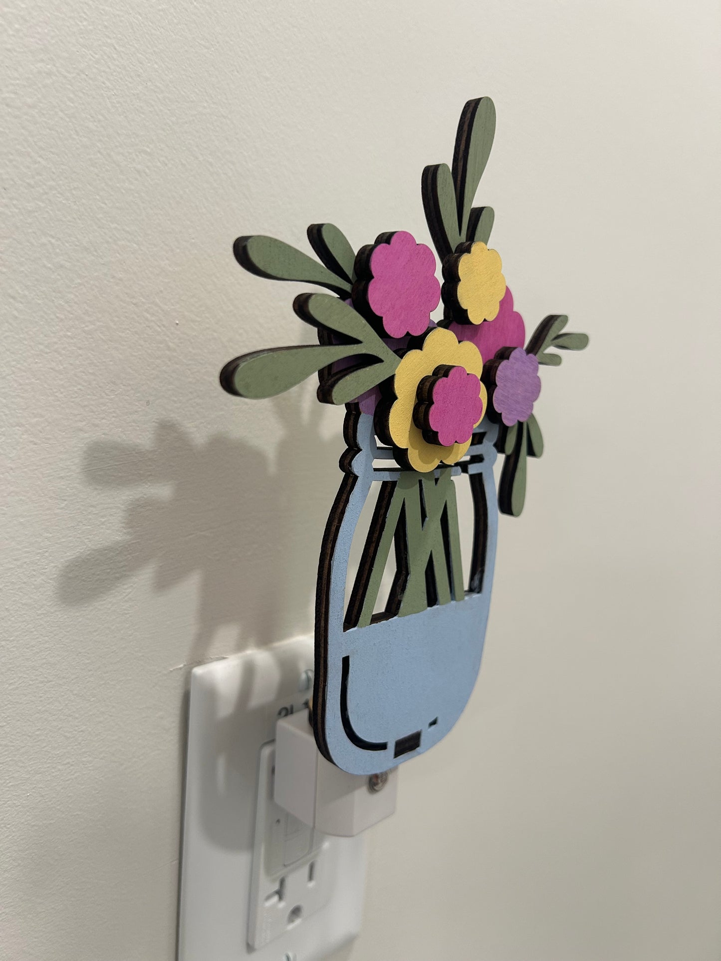 Flower Pot Wall Plug-in Nightlight