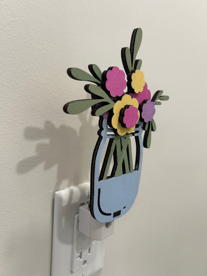 Flower Pot Wall Plug-in Nightlight
