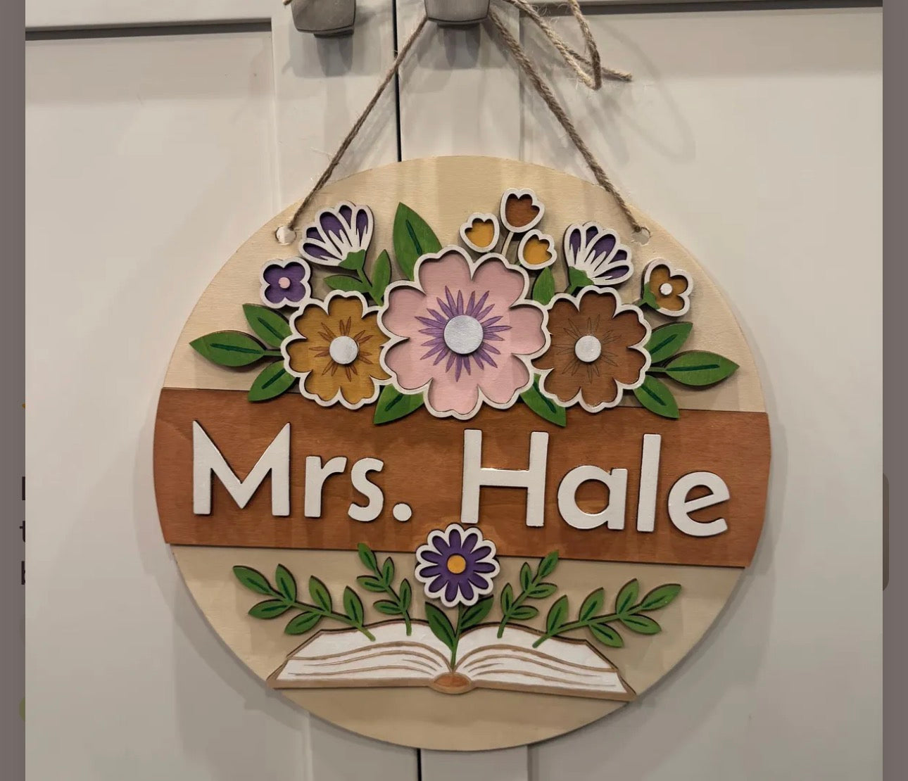 Teacher Sign, Classroom Door Hanger, Classroom Decor