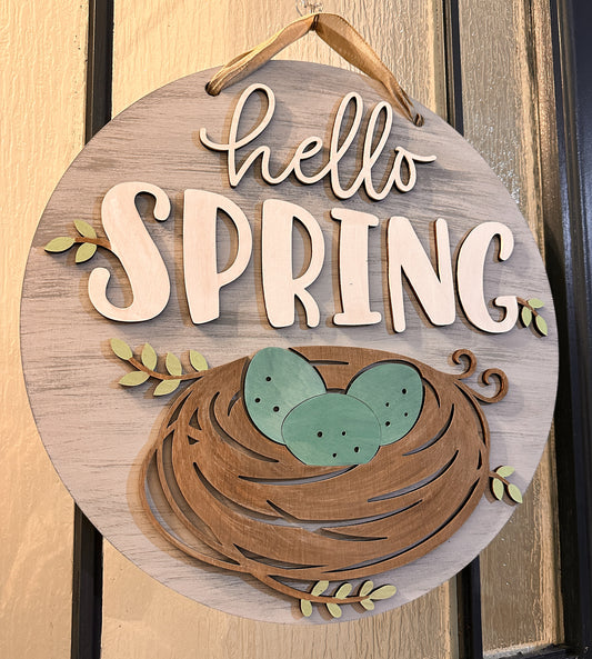 Hello Spring Door Hanger TBC1
