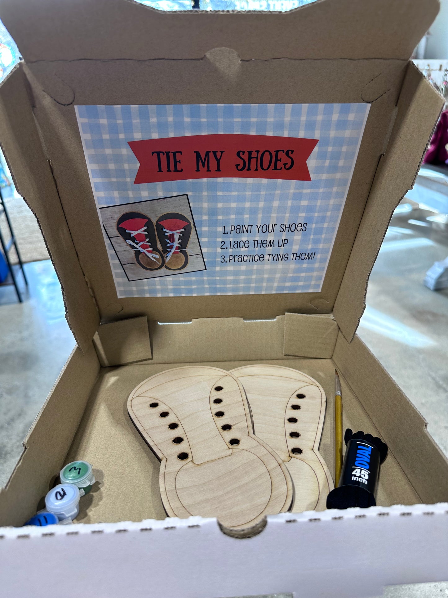 Shoe Craft - Paint Your Own Shoes - Learn to Tie Your Shoes Kit