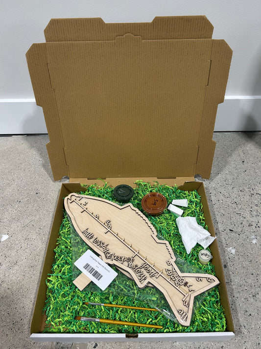 Fishing Ruler Plaque with Stand Kit