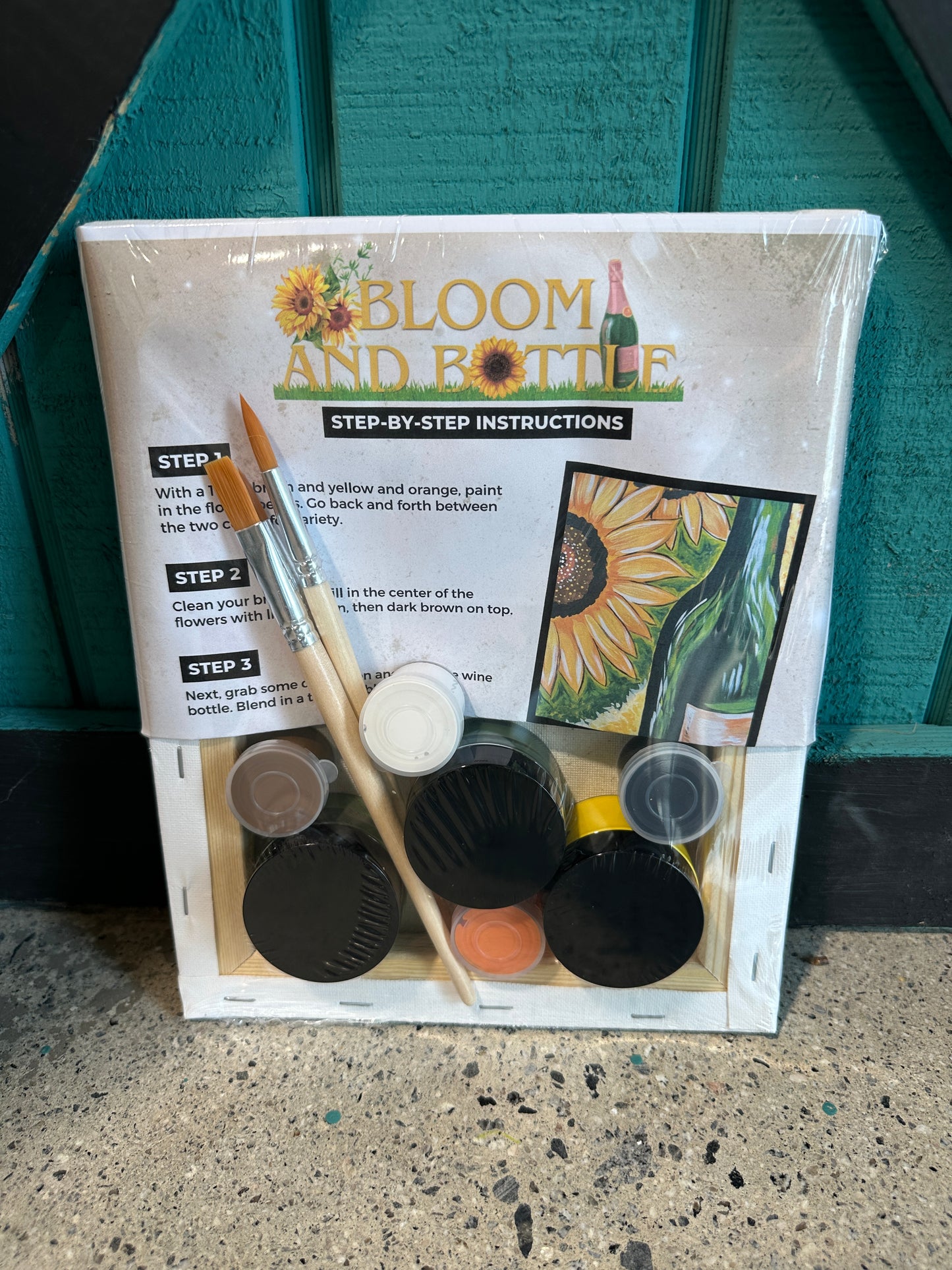 Canvas Art Kit - Bloom and Bottle Design