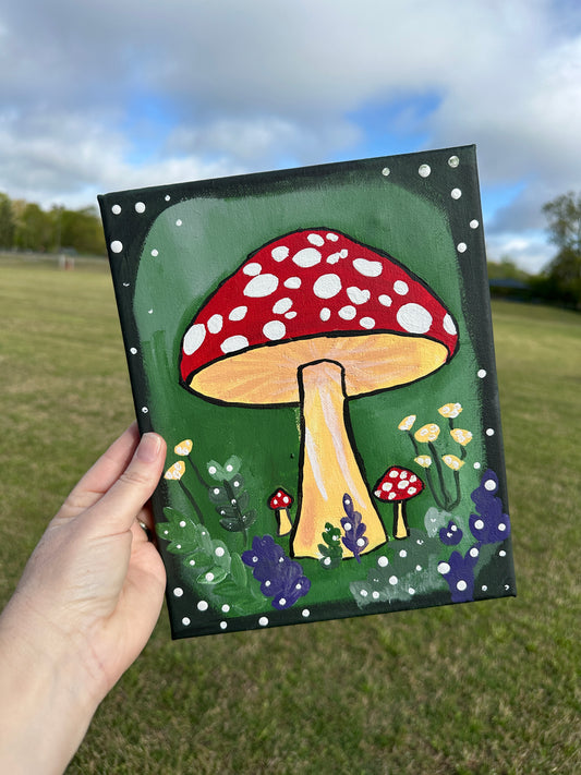 Canvas Art Kit - Mushroom Design