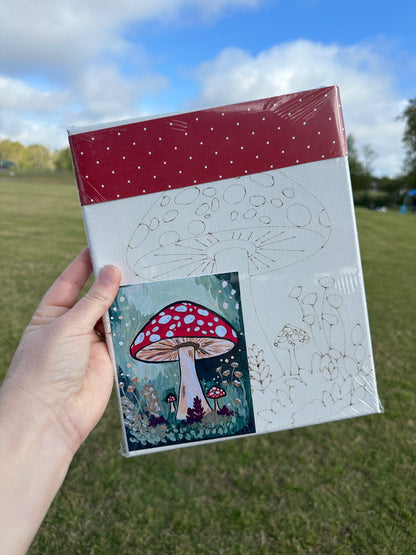 Canvas Art Kit - Mushroom Design