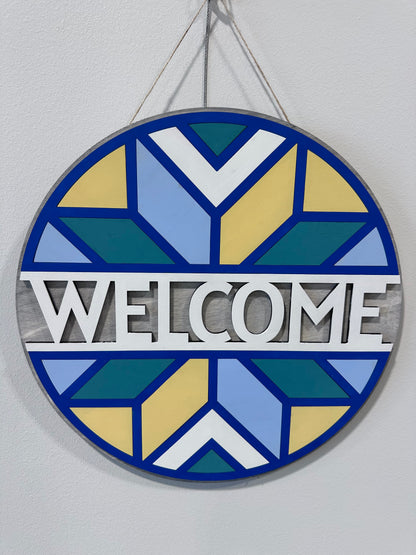 Door Hanger - Barn Quilt - Welcome Sign Kit