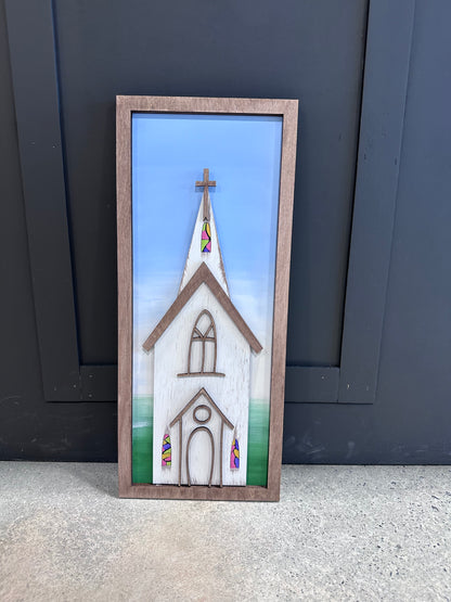 Framed Church Sign