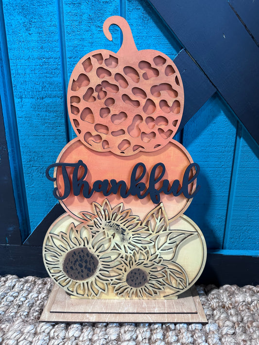 Stacked Pumpkin - Thankful - Kit