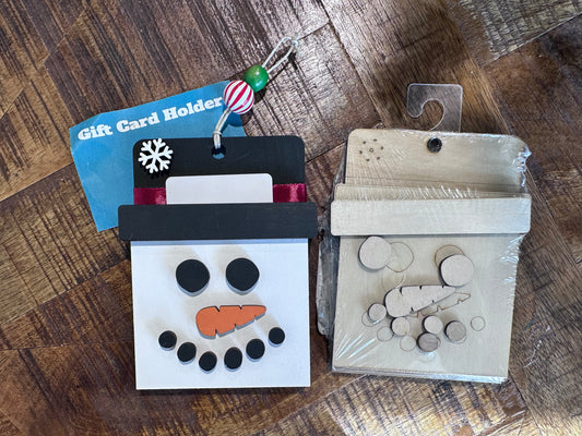 Ornament -Snowman - Gift Card Holder
