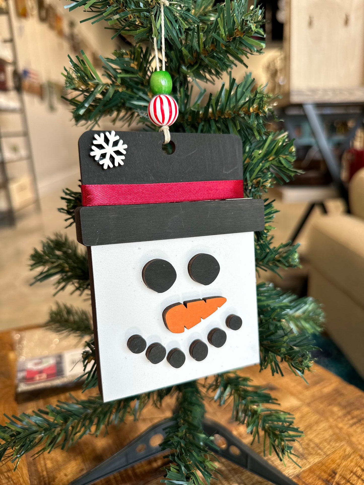 Ornament -Snowman - Gift Card Holder