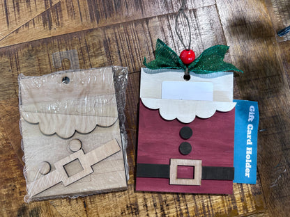Ornament -Santa - Gift Card Holder