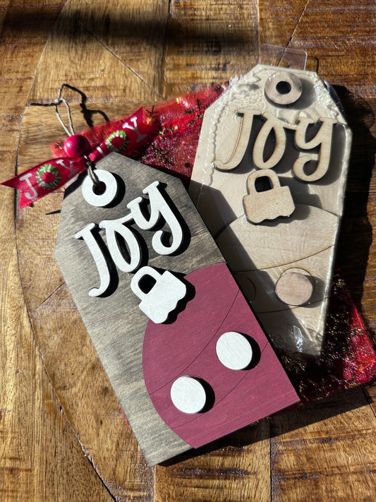 Ornament - Joy - Gift Tag Style