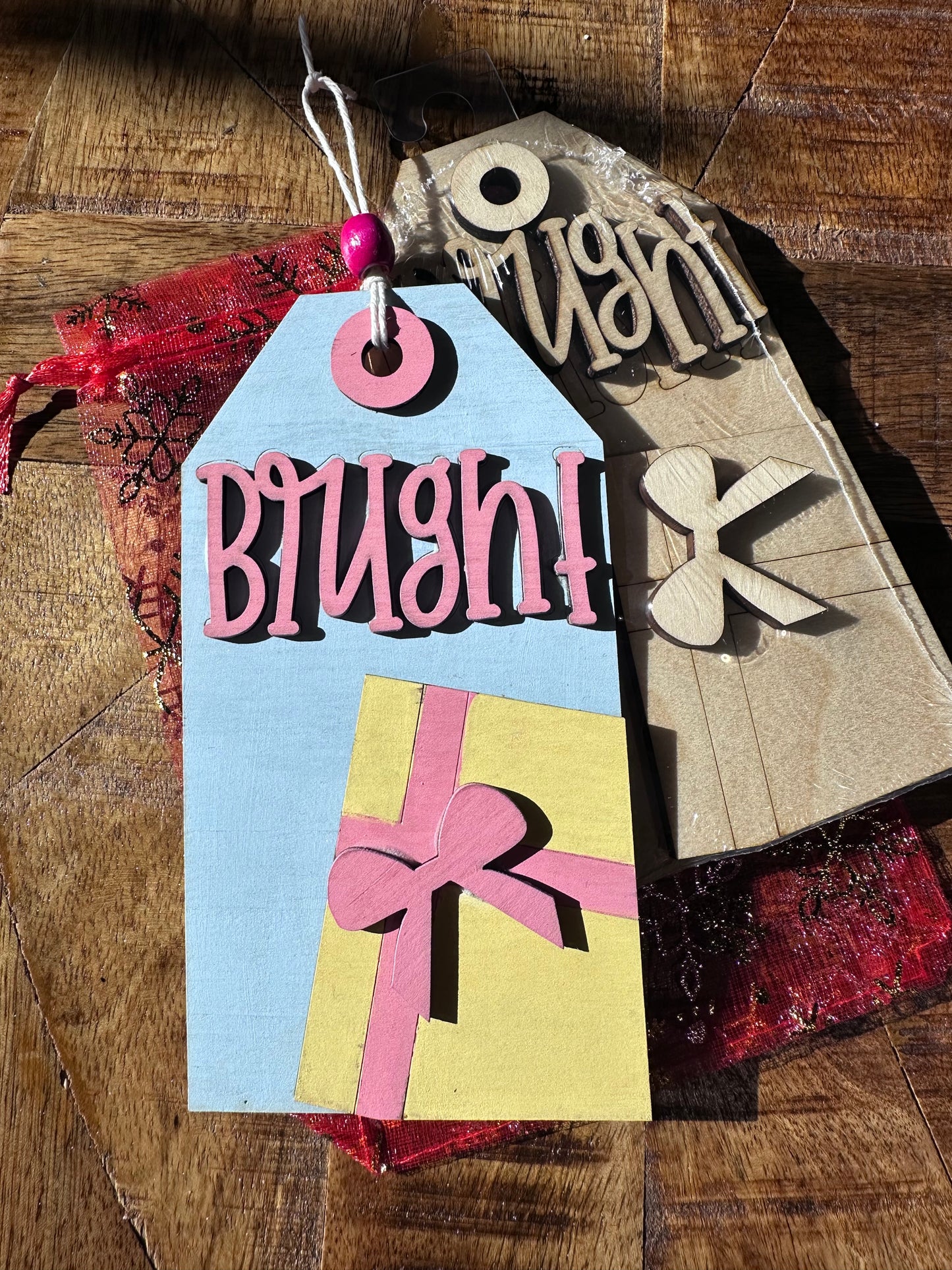 Ornament - Bright - Gift Tag Style