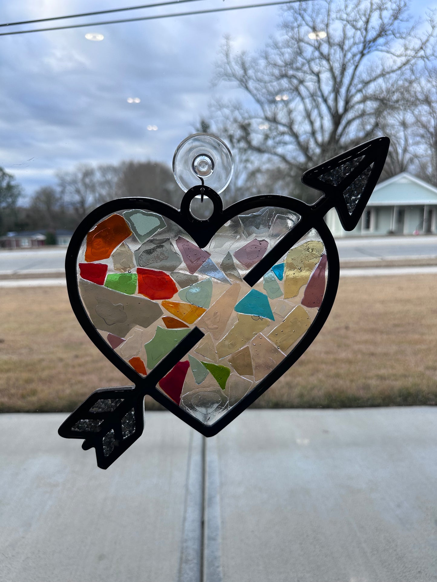 Heart With Arrow Suncatcher