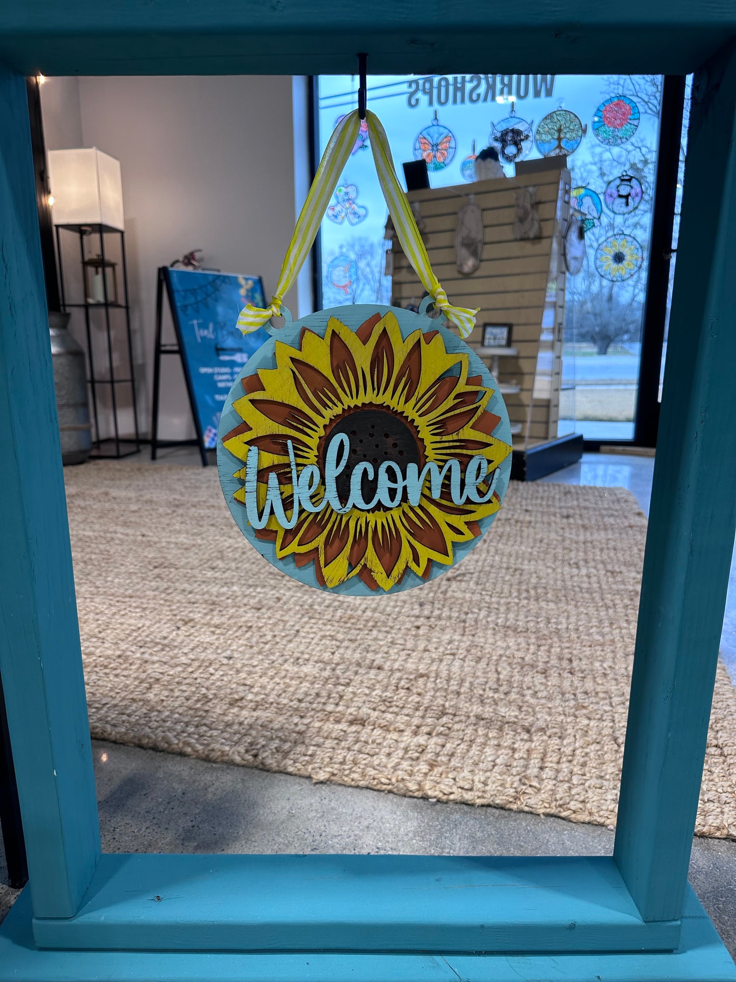 Door Hanger - Sunflower Welcome Sign
