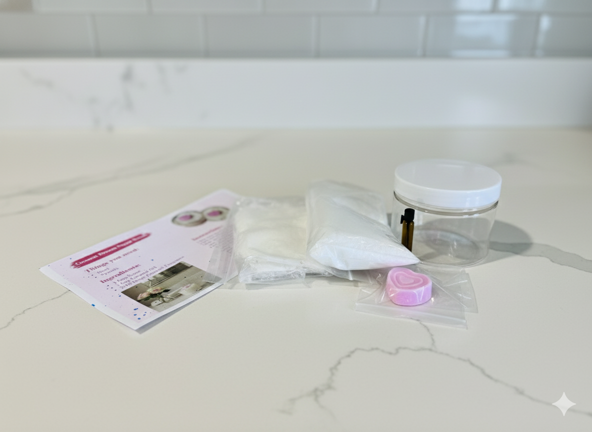 DIY Coconut Dream Sugar Scrub Kit | Make Your Own Spa Day | Natural All-In-One Craft Kit