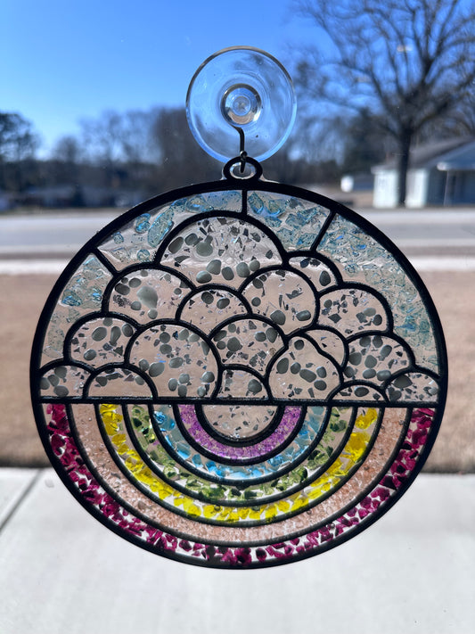 Rainbow and Clouds Suncatcher