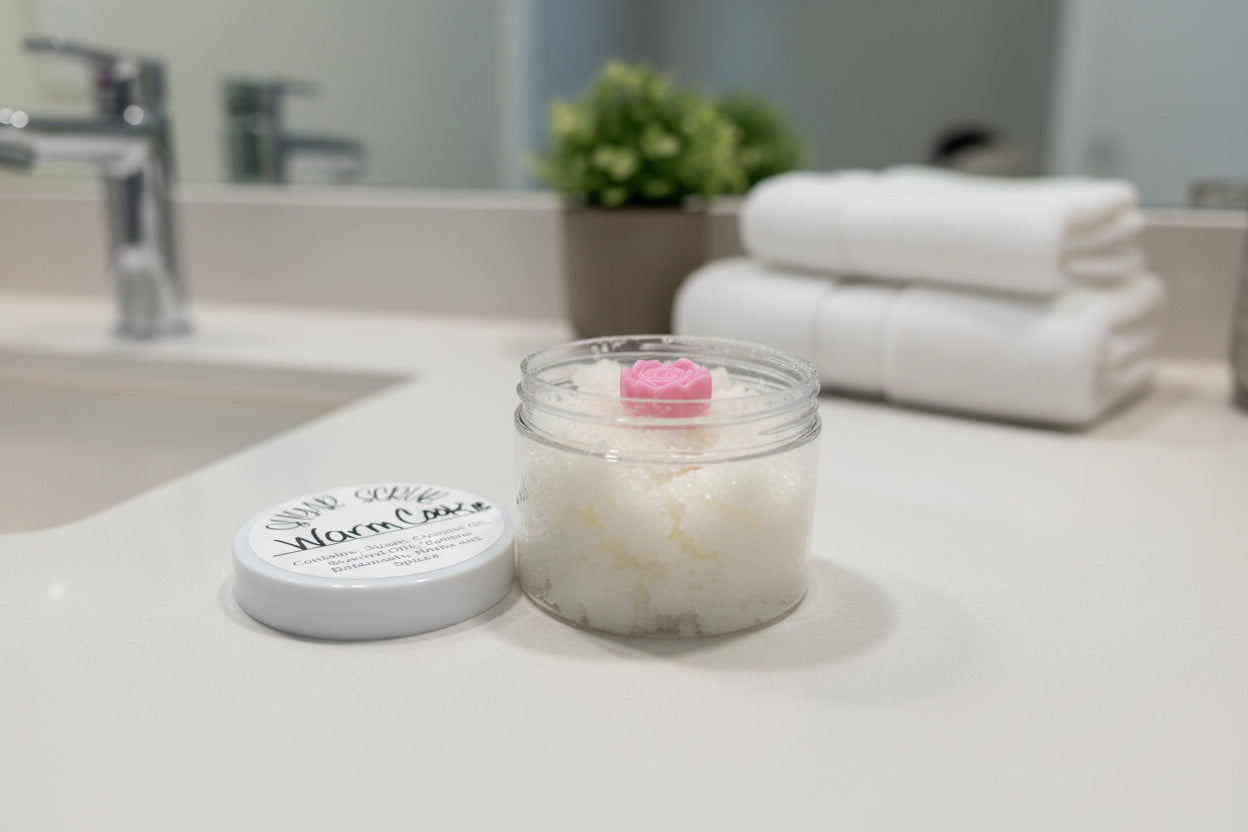 DIY Sugar Scrub at Teal Barn Company art studio. 
