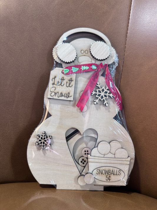 Snowman Votive Candle Holder