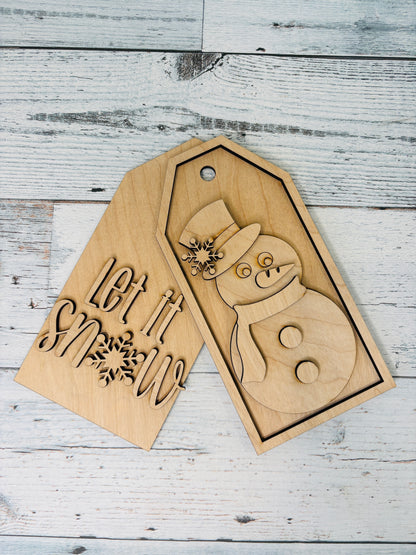 Let it Snow - Snowman Tags