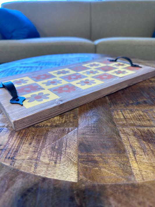 Decorative Tray - Retro Floral Design