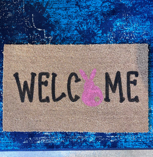 Door Mat - Welcome Bunny