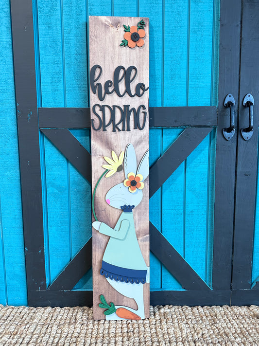 Porch Leaner - Hello Spring with Bunny