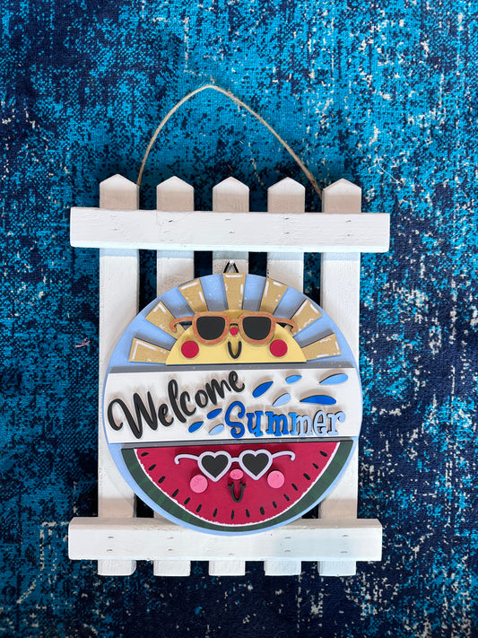 Fence Hanger with Interchangeable Sign