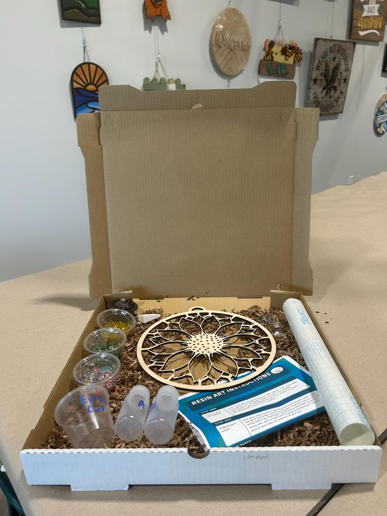Suncatcher Kit, Crushed Glass Art, DIY Kit